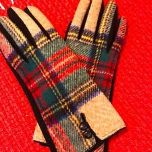 Tartan plaid gloves